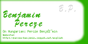 benjamin percze business card